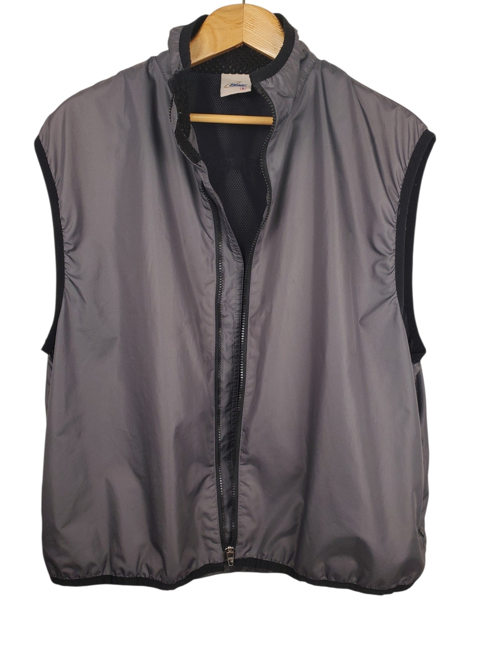 Vintage BIKE Brand Full-Zip Cycling Vest Gray/Black Men's Size Large. #342